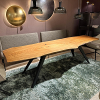 WK Wohnen - Esstisch WK 855 Platte Wildeiche Natur Geölt Gestell Anthrazit Pulverbeschichtet - 3