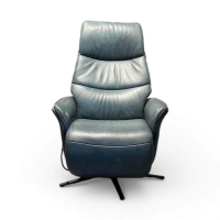 himolla - Sessel 7052 Easy-Swing L Leder Eleganza Türkis Sternfuß Metall Anthrazit Pulverbeschichtet Inkl. 2-Motorig Verstellfunktion - 8