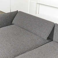 IP Design - Sofa mit Longchair Cube Air Stoff Cooper BW1779-191 Grau - 13