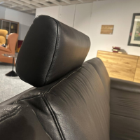 ADA - Ecksofa Talara Leder New 10 Graphiteblack Schwarz Füße Metall Schwarz - 5
