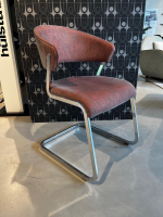 Hülsta - 2er-Set S500 Stuhl 4601 Rotgrau Füße Chrom - 4
