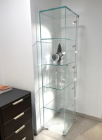 Dreieck - Vitrine Solus Optiwhite Glas mit 5 fokussierbaren LED-Spots - 5