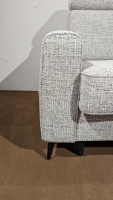 Restyl - Schlafsofa Enya Stoff 2-7074 Grau Füße Schwarz - 6