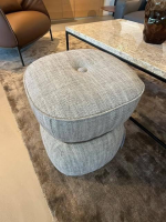 Poltrona Frau - Hocker Lepli Stoff Palto Topo 12 Grau - 4