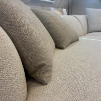 COR - Sofa Siwa Stoff 8207 Muschel Creme mit Hocker und Kissen - 10