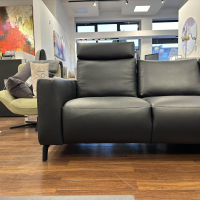 Rom - Ecksofa Cosmo Rindsleder Montana Black Schwarz Füße Stahl Mattschwarz Lackiert Inklusive Kissen - 9