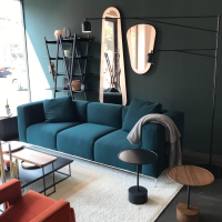 Cassina - Sofa Mex-Hi Stoff Look Ottavio Col.98/5313L019 Grün mit 2 Kissen - 3