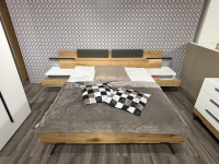 Thielemeyer - Schlafzimmer Zano Lack Weiß Absetzung Balkeneiche Gehackt Metall Schwarz - 8