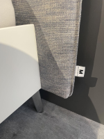Möller Design - Systembett MD13 Stoff Maple 742 Grau Meliert Rahmen Lack Matt Weiß 003 Füße Metall NQ Aluminium ohne Rost ohne Matratzen - 2