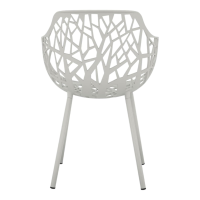 Fast - 4er-Set Stuhl Forest Dining Armchair White Weiß Aluminium - 4