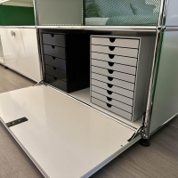 USM Haller - Sideboard White Green with Rollbox Green - 7