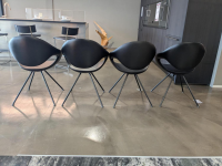 Tonon - 4er-Set Stuhl Moon Integralschaum Schwarz Füße Schwarz - 7