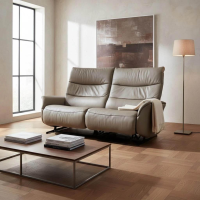 himolla - Sofa 4081 Cumuly Leder Longlife Soft Rauch Braun Füße Metall Anthrazit Inkl. Relaxfunktion - 2