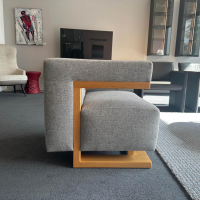Tecta - Sessel Gropius F51 Stoff Hallingdal 65 130 Grau Gestell Eiche Massiv - 6