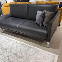 Rolf Benz - Sofa Cara Leder 38.110 Schwarz Füße Metall Hochglanz - 4