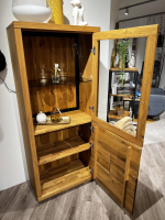Natura - Highboard Hartford Eiche Natur Geölt Rückwand Massiv Sandgestrahlt Mit Hirnholz Inklusive Beleuchtung - 3