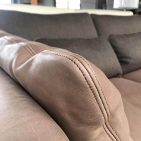 De Sede - Sofa DS49/02 Naturale Noce Füße Metall mit 4 Kissen - 5