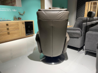 himolla - Sessel Cumulus Quartet 9720 Emil 24L42 R Leder 71 Torro Vulkan Braun Grau Teller Edelstahloptik - 9