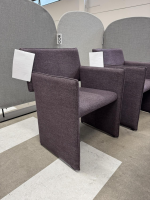 COR - 4er Set Stuhl Noto 191 Stoff 8155 Bordeaux Rot Braun - 2