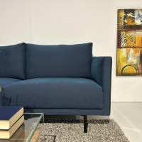 freistil Rolf Benz - Sofa Sob 133/202 fabric 4097 green blue solid steel base black - 3