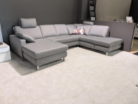 Musterring - Wohnlandschaft MR 365 Stoff Twice Grau mit 2 Kopfstützen - 3