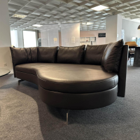De Sede - Sofa DS-167 Leder Select 2477 Cigarro Braun Füße Edelstahl Poliert Rücken Umlaufend Verschiebbar - 10