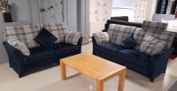 Schröno - Garnitur KS 9720-1 Sydney Stoff 657577 Fuß Buche Maronfarbig 2 Sofas - 7
