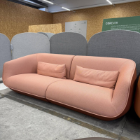 COR - Sofa Nook 36311 Innen Stoff 10071 Grapefruit Rosa Rot Außen Stoff 7203 Terrakotta Rot Braun Mit Kissen - 3