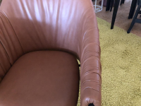 Freifrau - Armlehnstuhl Celine Leder Sahara 60007 Cognac Braun Gestell Metall Schwarz Pulverbeschichtet - 5