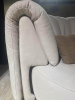 De Sede - Sofa DS 888 Collina Leder Sabbia Und Noce Beige Grau Kufen Schwarz Seidenmatt Beschichtet - 6