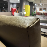 Leolux - Sessel Enna Leder Raffino 294 Fennic Gelb Grün Gestell Expoxy E2200 Nuit Silk Schwarz Matt - 6