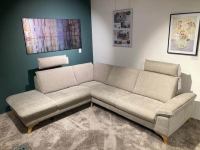 Natura - Ecksofa Tulsa KS Stoff 20 Longlife Easy Desert Beige mit 2 Kopfstützen - 11