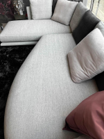 B&B Italia - Ecksofa Nanoo Stoff Sara Melange Grau Gestell Aluminium Poliert Inklusive Rückenkissen - 8