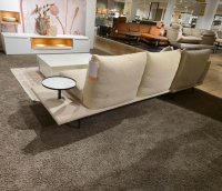 Calia Italia - Ecksofa Dragees Stoff Flash Dance Strech 202 Sabbia Beige Fuß Metall Graubraun Ricamo Inklusive Kissen - 2