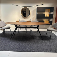 Extendo - Esstisch Balance Platte Nussbaum Ovale Gestell Schwarz - 6