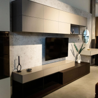 Novamobili - Wohnwand Living system N01 Rovere Terra 331 Matt Visione 306 Oxidized Bronze - 3
