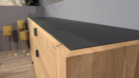 Voglauer - Sideboard V-Aura Eiche Geölt Akzent Lärche Schwarz mit LED-Beleuchtung - 2