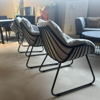 Solpuri - 3er-Set Dining Sessel Chill Stoff Deluxe Mumbai Beige Gestell Aluminium Anthracite Antharzit Lackiert - 6