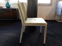 Poltrona Frau - Stuhl Fitzgerald Leder Latte Bianco Weiß - 2