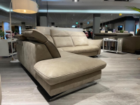 Hukla - Ecksofa Heidi Leder Aurelia Alu Grau Metallkufe Edelstahlfarbig Silber - 6