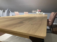 Venjakob - Esstisch ET282 Platte Satanaeiche Hell Geölt Gestell Metall Anthrazit Lackiert Inklusive Klappeinlage - 2