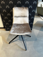 Hülsta - 4er-Set Stuhl H100 Stoff Velour Glänzend Champagner - 6