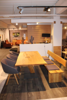 Wimmer - Essgruppe Zweigl Z30 Rustikale Asteiche Esstisch Bank 3 Stühle - 4