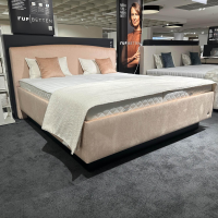 RUF Betten - Boxspringbett Cantella Stoff 8505 Rosa Orange Inkl. Matratzen - 2