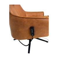 himolla - Relaxsessel 7162 S Lounger  Stoff 13 Nevada Cognac Braun Sternfuß Schwarz Inklusive Aufstehhilfe - 3