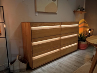 Contur - Sideboard Due Viso Wildeiche Roheffekt Massiv Geölt Inklusive LED Beleuchtung - 4