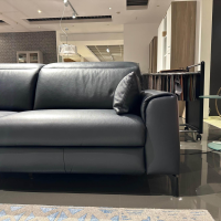 WK Wohnen - Ecksofa WK 660 Venosa LC 300 Leder Montana Night Schwarz Füße Black 01 Inklusive Kissen - 13