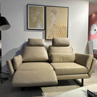 Raum.Freunde - Sofa Tova RA 22002 Leder Vicenza Taupe Beige Metallkufe 420 Schwarz Matt Inklusive Kissen - 5