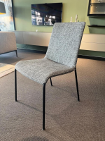 Walter Knoll - 4er Set Stuhl Liz 1302 Stoff Tao 7730 Moonlight 26 Grau Gestell Schwarz Matt Pulverbeschichtet - 5