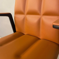 Walter Knoll - 4er Set Stuhl Leadchair Management Leder Napoli Cognac Braun Gestell Schwarz Matt Pulverbeschichtet Füße Rollen Schwarz - 7